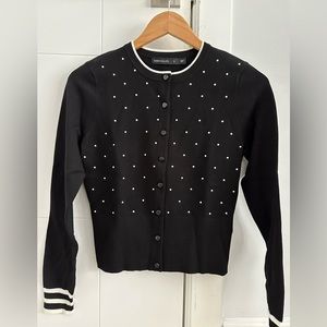 Karen Mullen pearl embedded black sweater // worn ONCE // no damage // size S